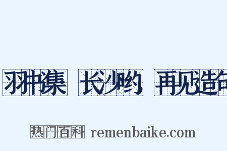 羽书集·长沙哟，再见造句是什么意思的图片